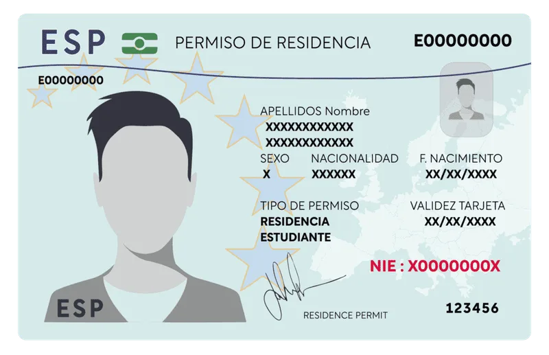 Een Spaanse TIE-kaart (tarjeta de identidad de extranjero)